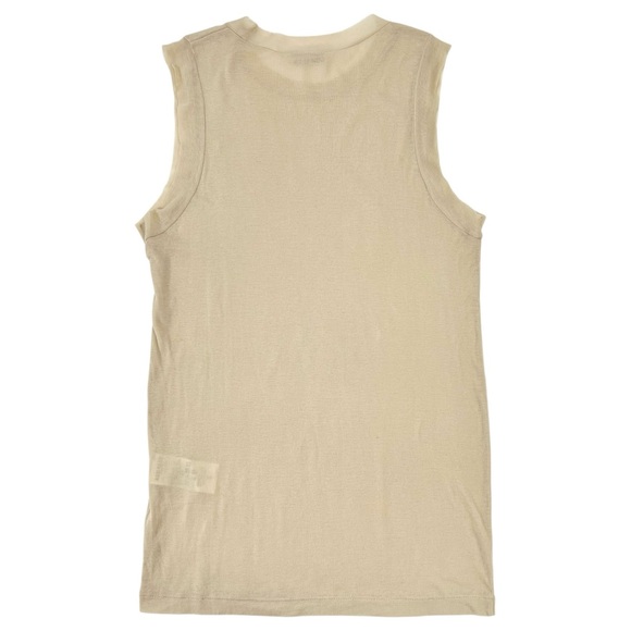 Auralee Super High Gauge Sheer Rib Tank Top - Beige Tan Layering Tank Top - Picture 2 of 9